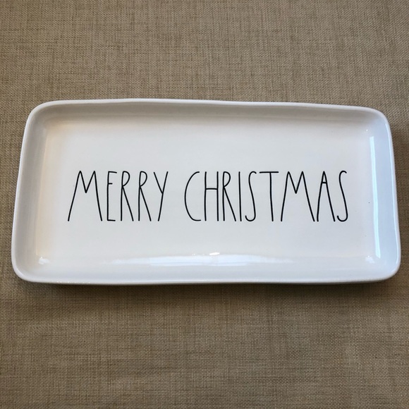 Rae Dunn 'Merry Christmas' Holiday Ceramic Platter - Picture 1 of 6